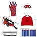 Spider Web Shooter + Cape + Felt Mask Toys for Boys, Superheroe Bracelet Wrist Launcher, Children Boy Party Toy, Spider Gloves Man Toy, Cosplay Costumes Birthday Gift for Kids 4 5 6 7 8 9 10 Years Old