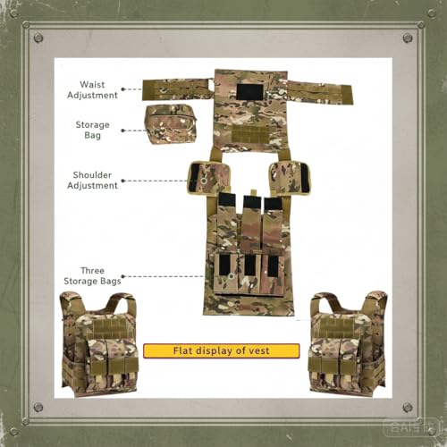 Disfraz infantil ejército camuflajeers para niños miniatura 6
