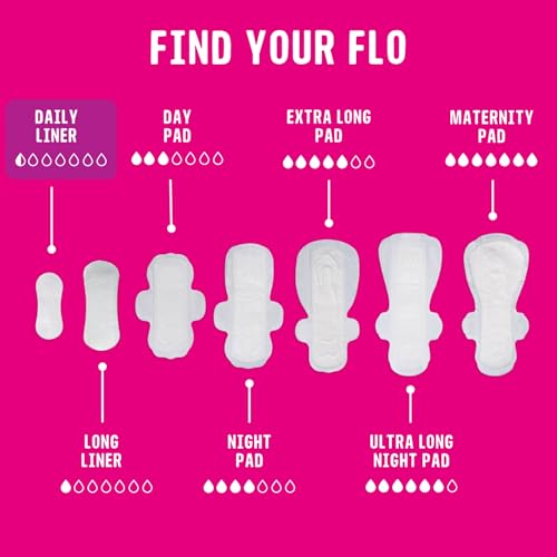 Image of Flo - Daily Liners (24 Pack) - Organic Bamboo Panty Liners for Women - Very Light Flow - Wrapped, Ultra-Thin - Absorbent, Soft & Breathable - Fragrance Free - Vegan & Cruelty Free
