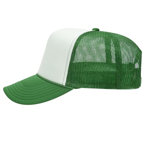 Image of OTTO Polyester Foam Front 5 Panel High Crown Mesh Back Trucker Hats in 97, Bulk, Wholesale