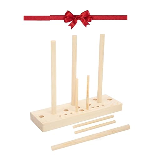 Bow Tie Maker, Wooden Multi Size Adjust with Wooden Board Sticks Making Bows DIY Crafts Party Decorations Various for Crafts Portable Bow Tie Machine for Kitchen and Home Making