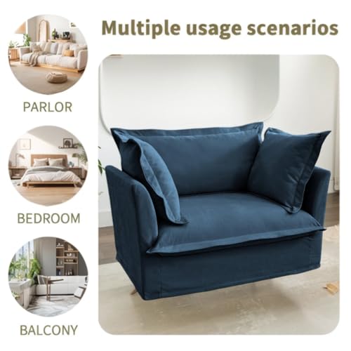 Sillón Chaise Moderno Azul miniatura 7