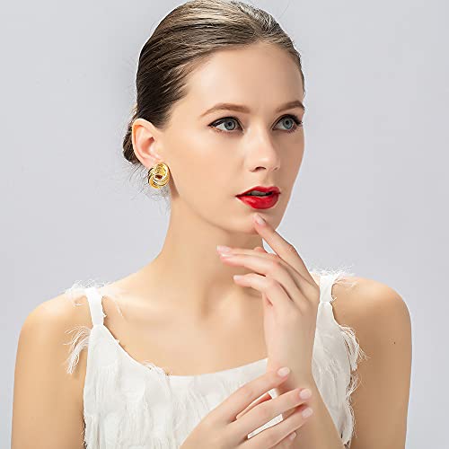 Gold Love Knot Clip On Earrings For Women, Fashion Clip On Earring For Girls No Pierced Earring For Teen Girls #TOP2