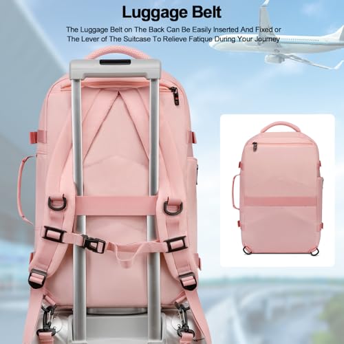 30L Travel Backpack For Women Men Flight Approved Carry-On Laptop Pink - image 6