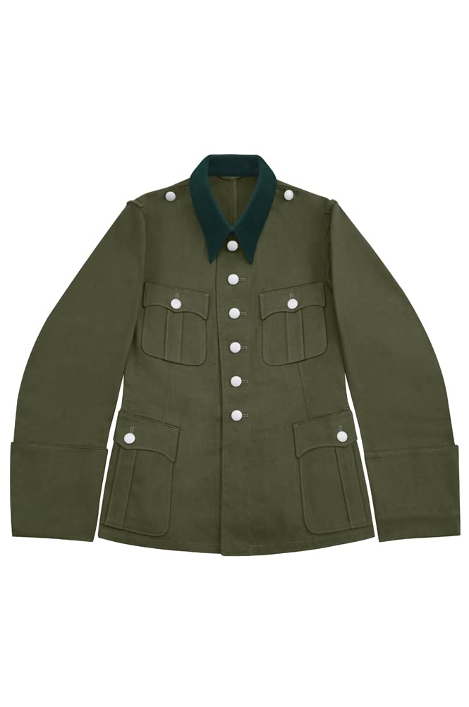 militaryharbor WW2 WWII German DAK/Tropical Afrikakorps M41 Officer Olive Service Tunic Jacket