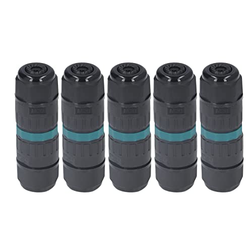 Conector impermeable de latón negro para iluminación exterior 5 piezas 6