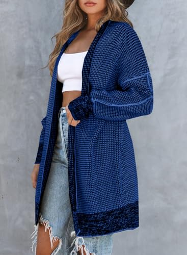 Image of Sidefeel Cardigan Sweaters for Women 2026 Fall Outfits | Soft Cozy Warm Cardigans, Checkered Long Sleeve Open Front, Chunky Knit Oversized Sweater Coats, Casual Office Wear
