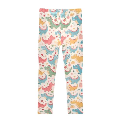 Cute Cartoon Crocodile Alligator Kids Girl's Legging Casual Full Length Dance Pants Sports2