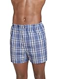 Jockey Men's Underwear Classics Full Cut 5' Boxer - 3 Pack, Fun Gingham/Cloudy Weave/Journey Plaid, m