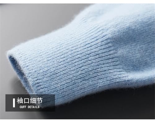 Men's Seamless Wool Knit Pullover Clothing Spring Half High Neck Basis Casual Business Sweater for Men2