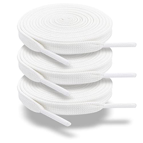 Image of ZHENTOR 3 Pair Flat Shoe Laces for Sneakers, Shoelaces for Sneakers Athletic Running Shoes Boot Strings