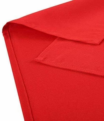 Miniatura 2 de Paquete de 2 manteles blancos de 52 x 52 pulgadas, manteles cuadrados de poliéster lavables de alta calidad para mesa de comedor, mesa redonda, mesa