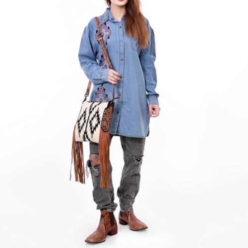 American Darling Messenger Hand Tooled Saddle Blanket Genuine Leather Women Bag Western Handbag Purse2