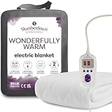 Slumberdown Luxury Electric Blanket Super King Size - Multi-Zone Single Control Fleece Blanket with 9 Heat Settings | BEAB-Approved, Easy Fit Straps & Washable Heated Blanket (160 × 170cm)