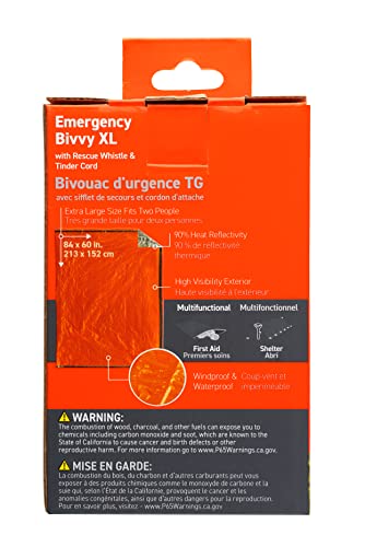 SOL Emergency Bivvy XL with Rescue Whistle, Orange - Image 4