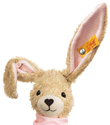 Steiff Kuscheltier Hoppel Hase Schmusetuch, Süßes Stofftier, Jungen, Mädchen & Babys ab 0 Monaten, Spielzeug 28 cm, Rosa, 237546 – Bild 3
