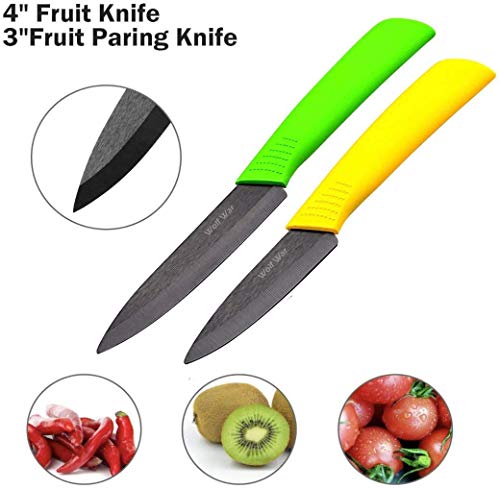 Keramische messenset, Keuken Chef Mes Set, Brood Mes Super Scherp Vijf Stuk 6"Chef Mes,5"Utility Mes, 4"Fruit Mes, 3"Paring Mes, 1''Plantaardige Fruit Peeler, Roestvrij en Vlekbestendig - Image 7
