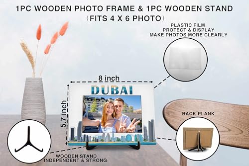 Dubai Picture Frame, Dubai Travel Photo Frame Gift, Dubai Gifts for Women Men Friends Couples Family, Dubai Souvenirs for Wedding Engaged Honeymoon, Dubai Vacation Tour Picture Frames Favors -36