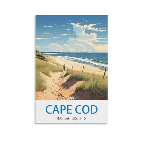 Poster Cape Cod Massachusetts vintage toile pour habiller un mur vide
