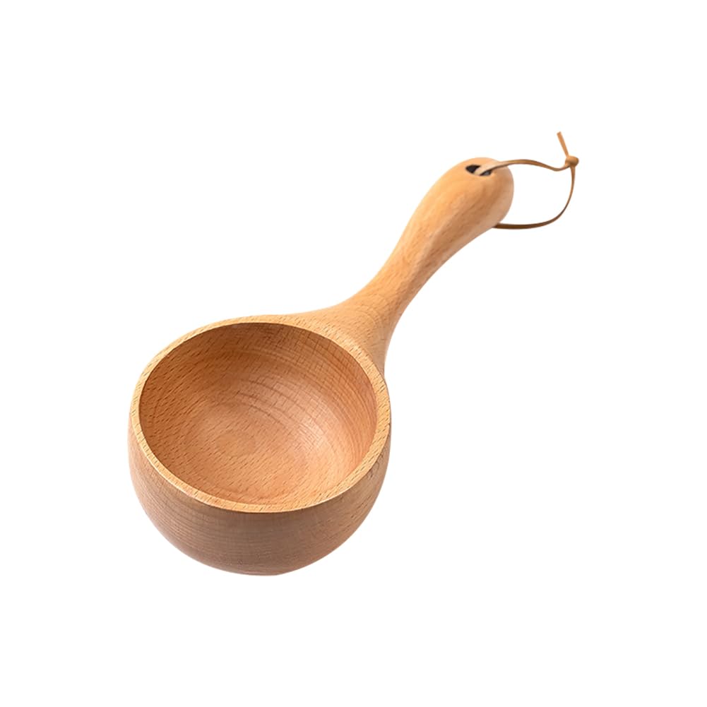 Hugede Wood Bath Salt Scoop Natural En Scoop Large Measuring Spoon Sugar Serving Spoon Soup Tablespoon Kitchen Scoop Ladle Large Multipurpose Spoon Coffee Flour Scoop