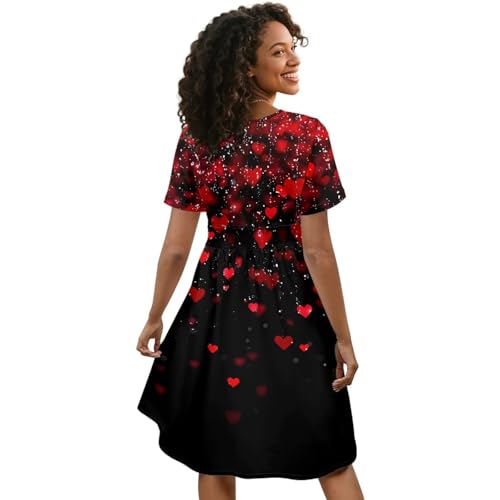 Image of Women's Summer Formal Dresses Short Sleeve Wrap V Neck Dresses Bridesmaid Wedding Guest Dress with Pockets