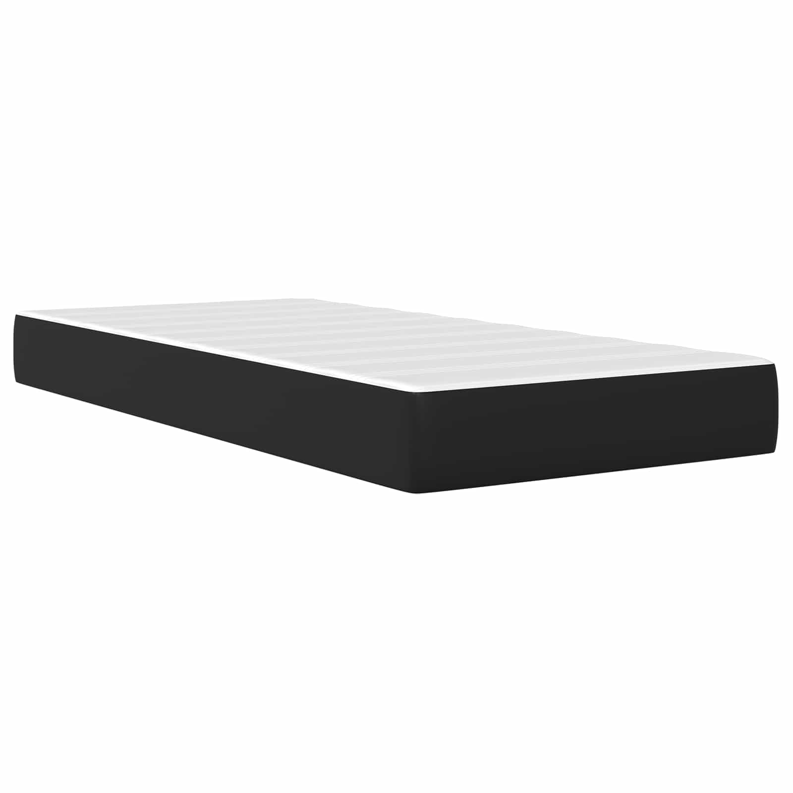 Struttura letto con materasso nero, 80 x 200 cm, in ecopelle, materasso a molle insacchettate, porte USB, illuminazione LED, ergonomico, traspirante, adatto per la camera da letto