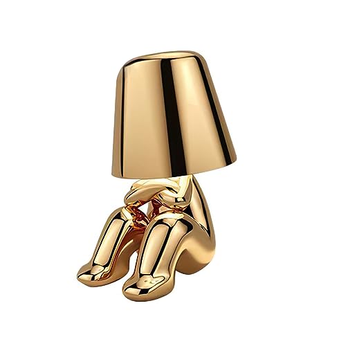 SUNJULY Lámpara De Noche con Control Táctil, Lámpara de Escritorio LED Decorativa Dorada, Carga USB, Lámpara de Mesa Regulable de 3 Niveles Para Decoración de Dormitorio, Sala de Estar, Regalo