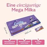 Riesen Milka Schokoladentafel personalisiert mit Botschaft - Personalisierte Geschenke mit Milka Schokoladentafeln, Geburtstagsgeschenk für Männer und Frauen (12 Tafeln)
