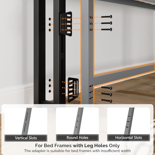 Image of VINGLI Twin or Twin XL Size Headboard, Adjustable Upholstered Headboard with 2 Tier Shelves and Pegboard with Charging Stations and LED Lights, Modern Bed Headboard with Storage for Bedroom Decor