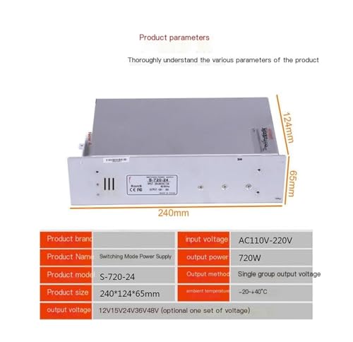 Alimentation à découpage S-720W-48V pour surveillance industrielle - 3