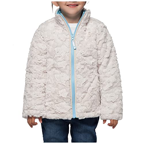 Rokka&Rolla Girls' Reversible Water-Resistant Teddy Sherpa Fleece Puffer Jacket Winter Coat #TOP1