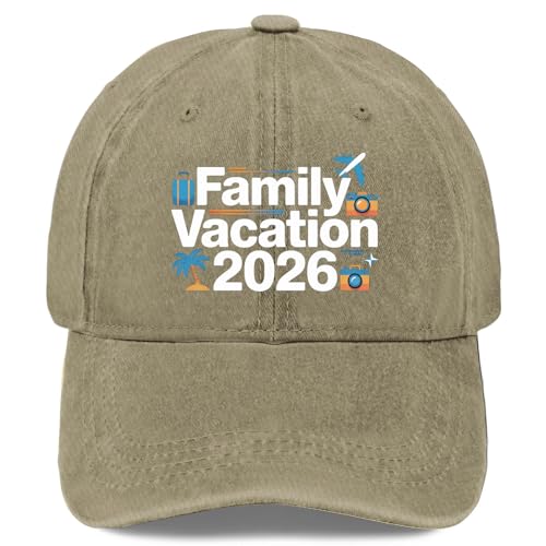 Family Vacation 2026 hat for Men Adjustable Men Hat Funny Custom Gifts for Him