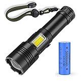 懐中電灯 LEDライト 充電式 ハンディライト 懐中電灯 led 強力 軍用耐衝2M 超高輝度XHP160 強力ライト 白&赤色灯 COB作業灯 IPX6防水 7モード調光 フラッシュライト 停電 防災 ライト 地震避難対策 自転車 夜釣り 夜間訓練 作業 SOS フラッシュライト 実用点灯最大16時間/USB充電式/モバイルバッテリー機能 日本語説明書