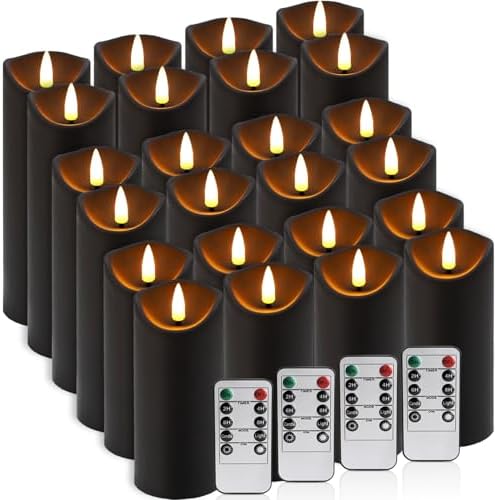 YOROXRG 24 Pack Halloween Decoration Flickering Flameless Candles...