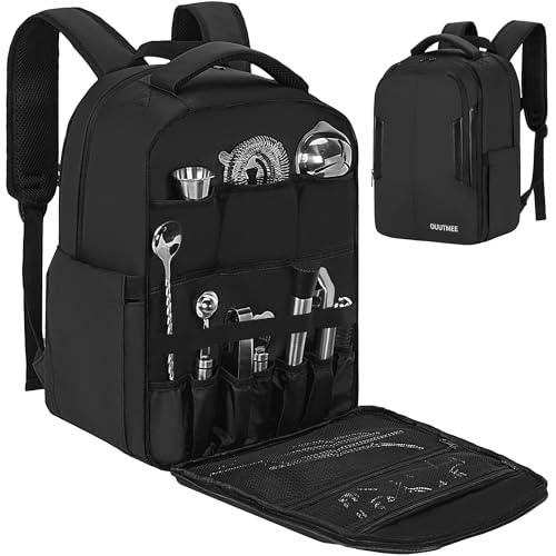 Bartender Backpack Bartender Travel Bag for Cocktail Shaker Set(Only Bag)