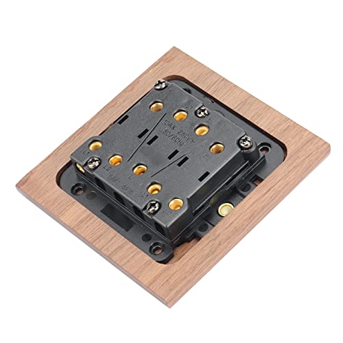 Interruptor de palanca de latón y madera de lujo retro para casas exclusivas 4