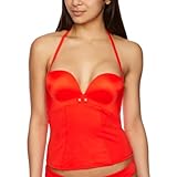 Gossard Swimwear Egoboost Bandeau Plunge Tankini Sunset Rot (32DD)