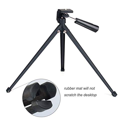 GUANGXI Tabletop Tripod with Mount Adapter Portable Compact Tripod Folded Tripod for Spotting