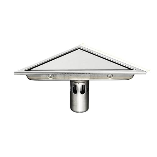 Floor Drain Floor Drain Triangle Wall Corner Stainless Steel Shower Waste Grates Anti-odor(Brushed 02)