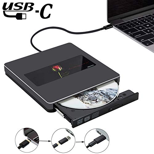 Image of External CD DVD Drive USB3.0 NOLYTH USB C Superdrive CD DVD Burner Player Writer Optical Drive Compatible with Apple Mac MacBook Pro Air iMac Laptop and windows10 (Gold)