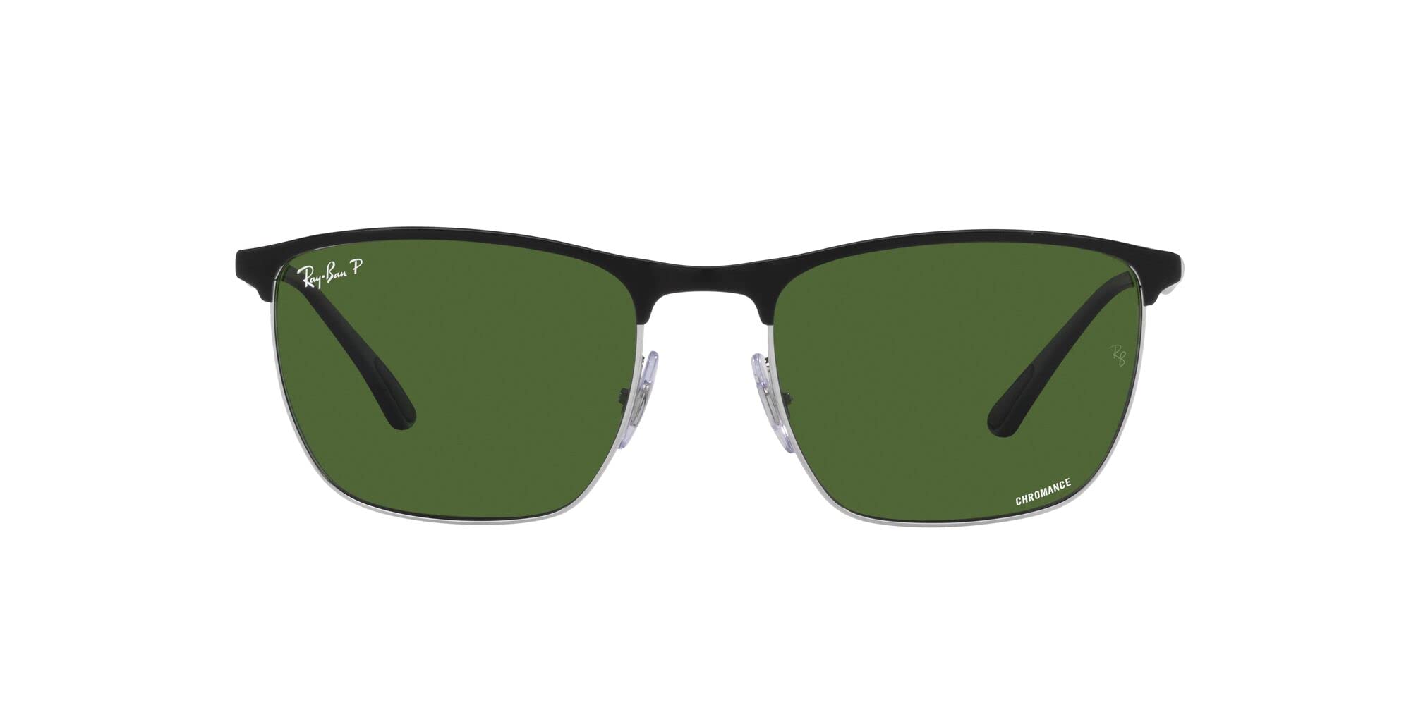 Amazon | Ray-Ban (レイバン) サングラス RB3686 ブラック/シルバー 57