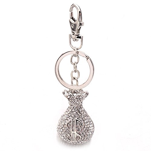 Liavy's Cash Money Bag Fashionable Keychain - Sparkling Crystal -
