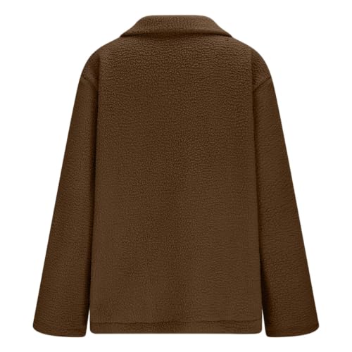 Sherpa Fleece Jacket Women Thermal Faux Sherpa Fuzzy Texture Jacket - image 6