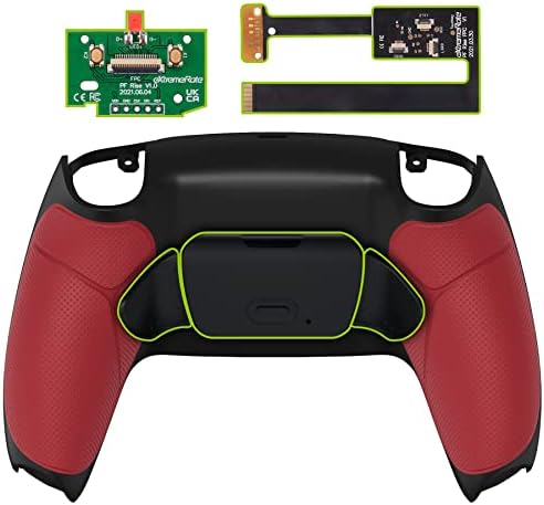 eXtremeRate Czarny Gumowany Grip Programowalny RISE 2.0 Zestaw Remap dla ps5 BDM 010 & BDM 020 Controller, Płyta Uaktualniająca & Przeprojektowana Tylna Powłoka & Powrót Przyciski dla ps5 Controller - Controller Nie jest