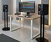 QTX | Studio Monitor Stands 50cm in Height – Supplied in Pairs | Black Steel Speaker Stands with Floor Spikes | Ideal for Home Studio, Surround Sound, Home Cinema, DJ & Audio Equipment #1