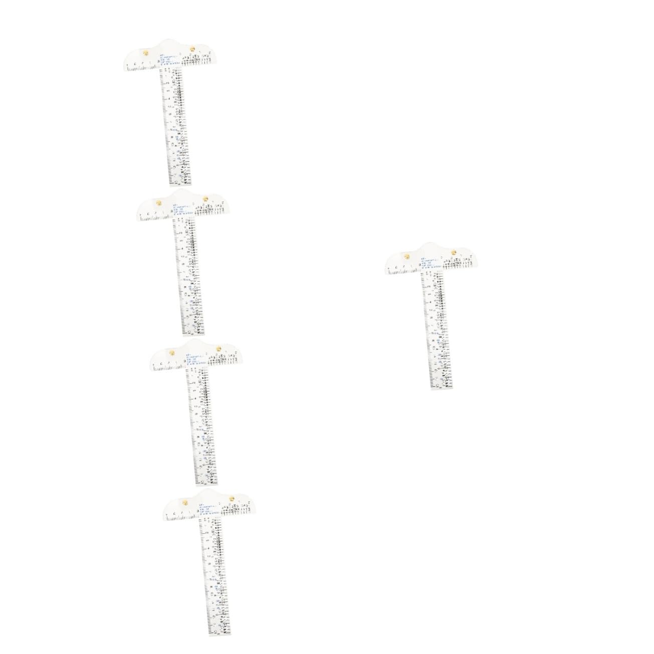 STOBOK Set Di 5 Righelli Per Margini Di Cucitura Per Studenti Strumento Di Misurazione in Plastica Leggera Per Disegno E Ingegneria