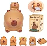 Popobox Capybara Squeezable Series Blind Box Figure, Random Design Animal Figures Collectible Toy, Cute Stress Relief Simulation Squeeze Toy for Gift (3.54-4.72'' H)