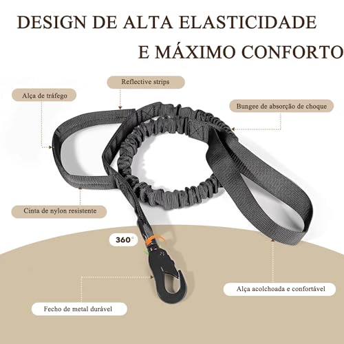 Coleira e guia táticas para cães, coleira de nylon para treinamento ajustável com alça de controle p