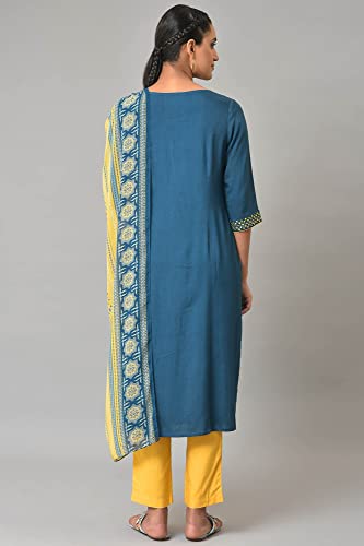 Image of Aurelia Women's Viscose Kurta Palazzo With Dupatta