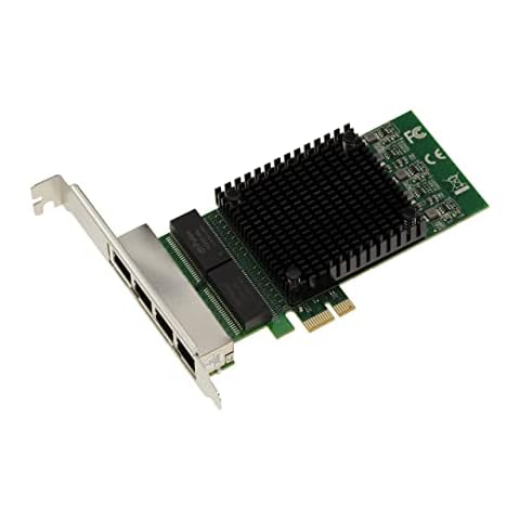 Netzwerkkarte PCIe x1 4 Ports RJ45 Quad LAN Gigabit Ethernet 10 100 1000 1G Cover